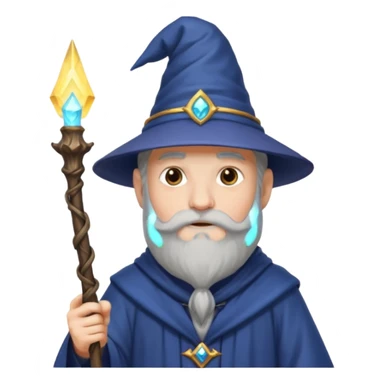 Wizard with magic hat sticker