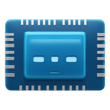 blue electronic chip without face sticker