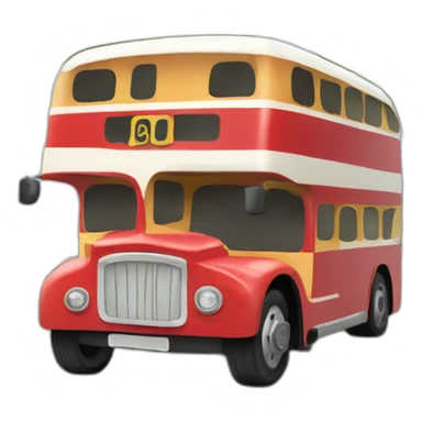 cute double-decker bus sticker
