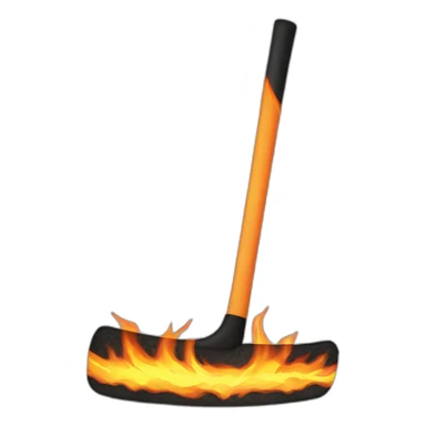 Burning hockeystick sticker