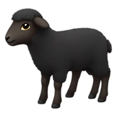 a lamb with black wool sticker