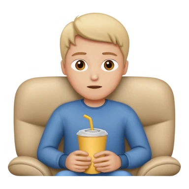 person watching a movie in their living room sticker