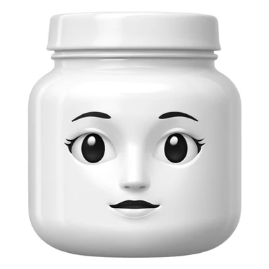 We need a new emoji representing a hair mask jar. It should look like a beauty or hair care product container (similar to a cream jar or tub), without any face, eyes, or expressions. Just the product itself, simple and clean, so people can use it when talking about hair care routines. sticker