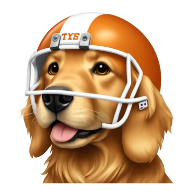 golden retriever with texas longhorns orange football helmet  sticker