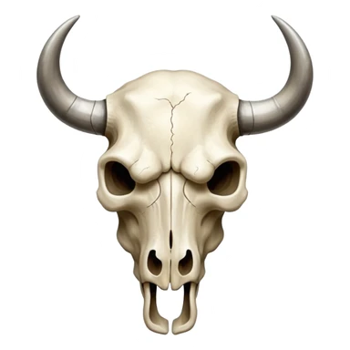 bull skull perfil sticker