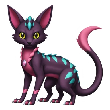 Shiny Salandit-Umbreon-Serval-Noivern-Noibat-Hybrid (Full body) sticker