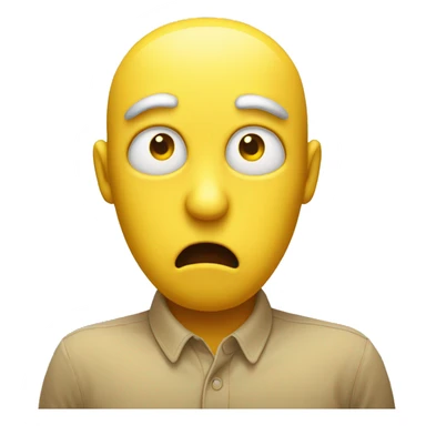 Surprised yellow face with open eyes but no blushing cheeks sticker