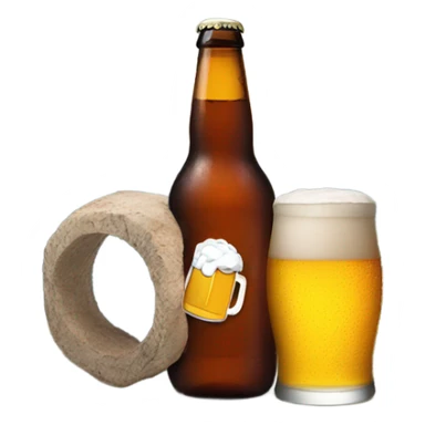 beer on a mountain  sticker