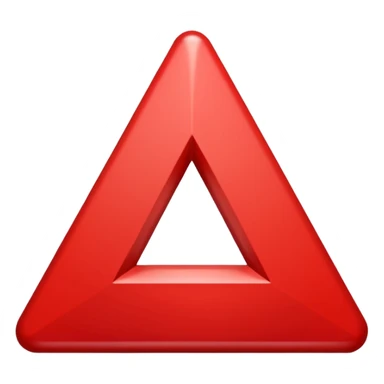 a red downward triangle sticker