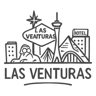 Las Venturas city skyline sticker