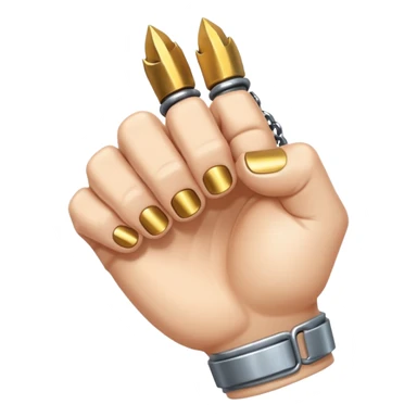 human fist with metal claws coming out sticker