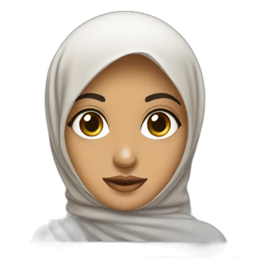 hijab indian women with very big eyes sticker