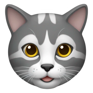 Gato cinza e branco sticker
