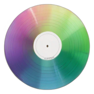  Vinyl record with statistic graph form sticker