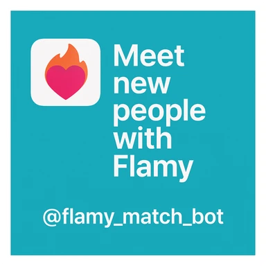 у меня в телеграме есть бот для знакомств Flamy. Иконку бота прикрепил. мне нужно рекламное изображение для постов в тг
id бота: @flamy_match_bot sticker