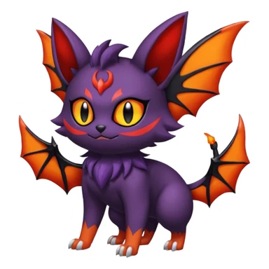 Noibat-Litten-Torracat-fusion-Fakemon-Pokémon-creature  sticker