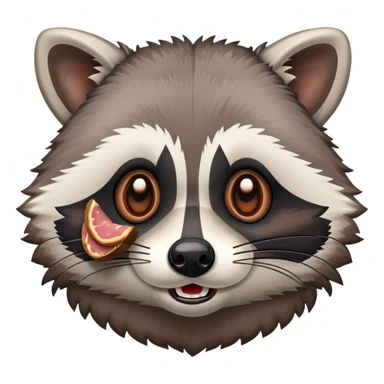 raccoon with SPAM meat EMOJI  sticker
