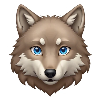 lobo com os olhos apaixonados sticker