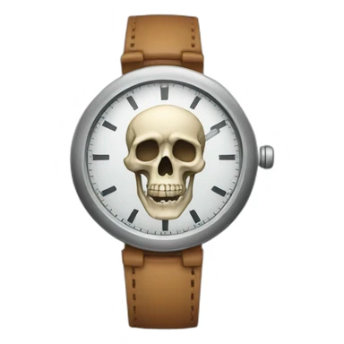 skeleton-looking-at-watch sticker