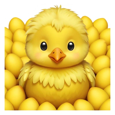 Little Chick with lof of hearts sticker