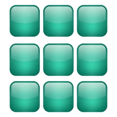 Blank Jade style rounded square icon button sticker