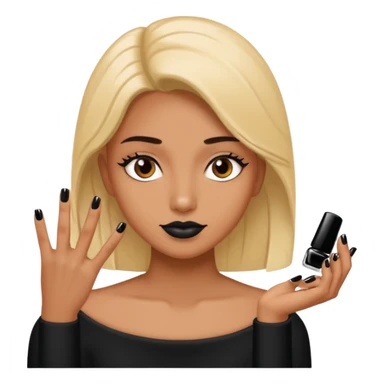  With ber Black nail sticker