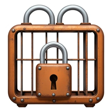 cage with lock sticker