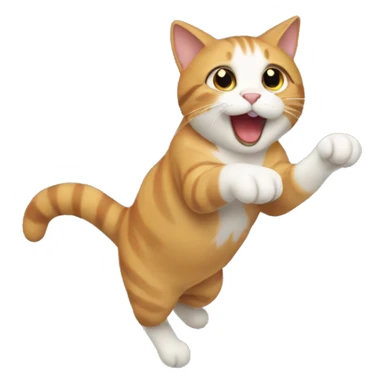 cat doing a flip  sticker