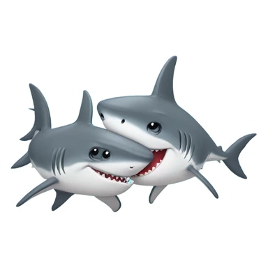 sharks in love sticker