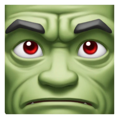 Create carcter of hulk with red eyes  sticker