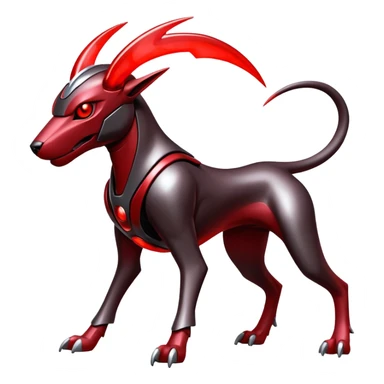 Futuristic Houndoom-Genesect-Pokémon-Fakémon-hybrid-creature sticker