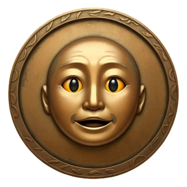 old japanese coin sticker