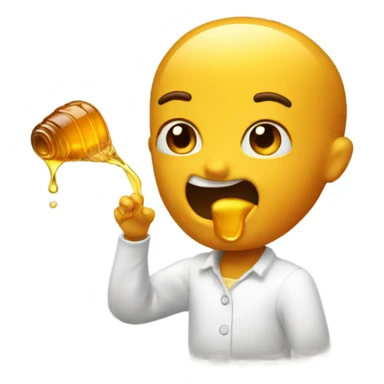 emoji throwing up honey sticker