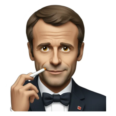 Emanuel Macron who smokes sticker
