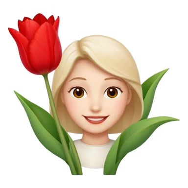 Combination of 🥰 and 🌷 sticker