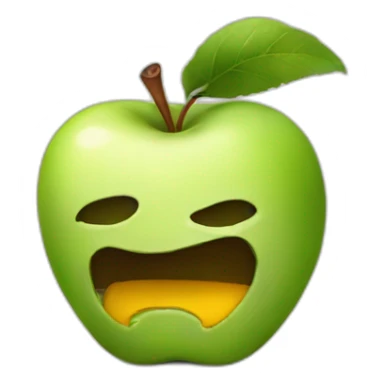 bited-apple sticker