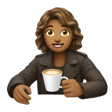 Drinking Coffee in Paris  sticker