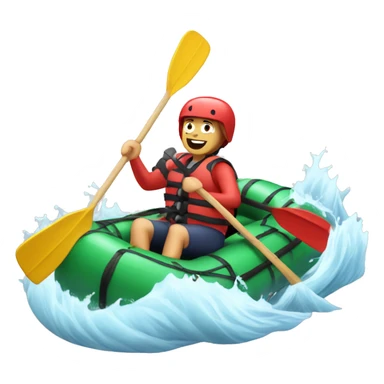 White water rafting on salami  sticker