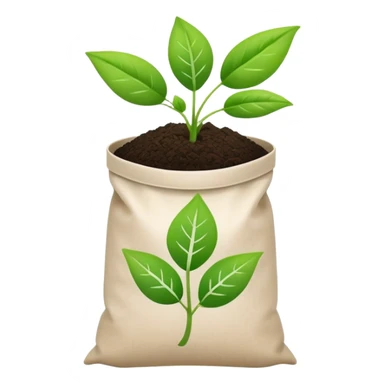 fertilizer bag with plant symbol sticker