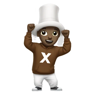 quaker mascot dabbing sticker
