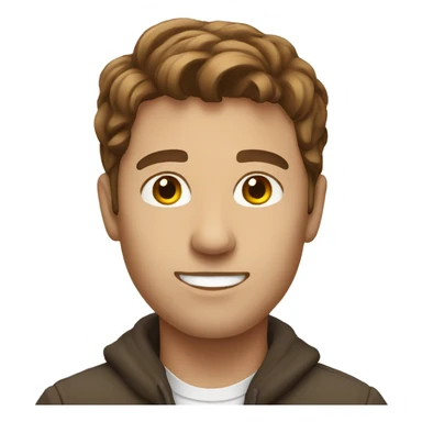 male portrait with brown hair sticker