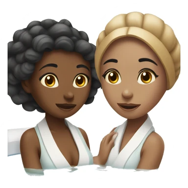 Two girls in a spa day sticker