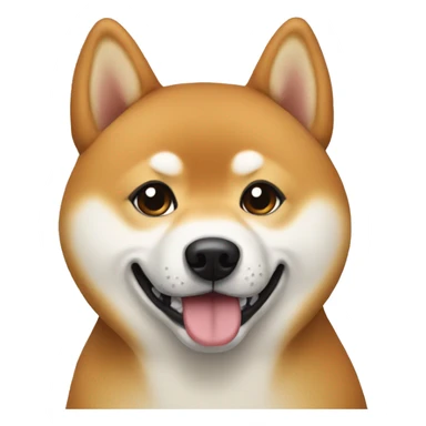 a shiba dog with drooping eyebrows sticker