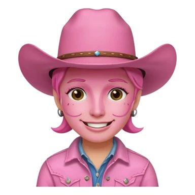 pink cowboy sticker