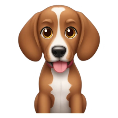 cachorro salsicha com bolinha sticker