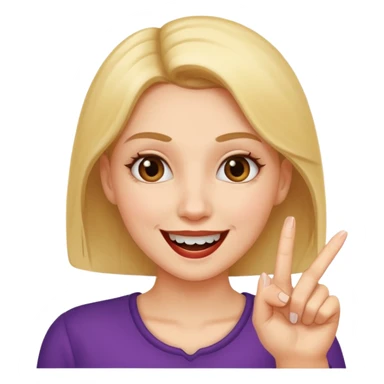 woman with a finger between her teeth smiling mischeviously sticker