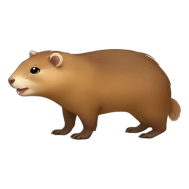 ferret riding capybara sticker