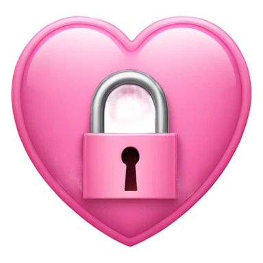 Pink Heart shaped lock sticker