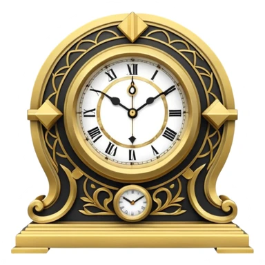 art deco mantel clock sticker