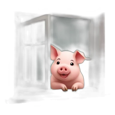 Pig in the window sticker